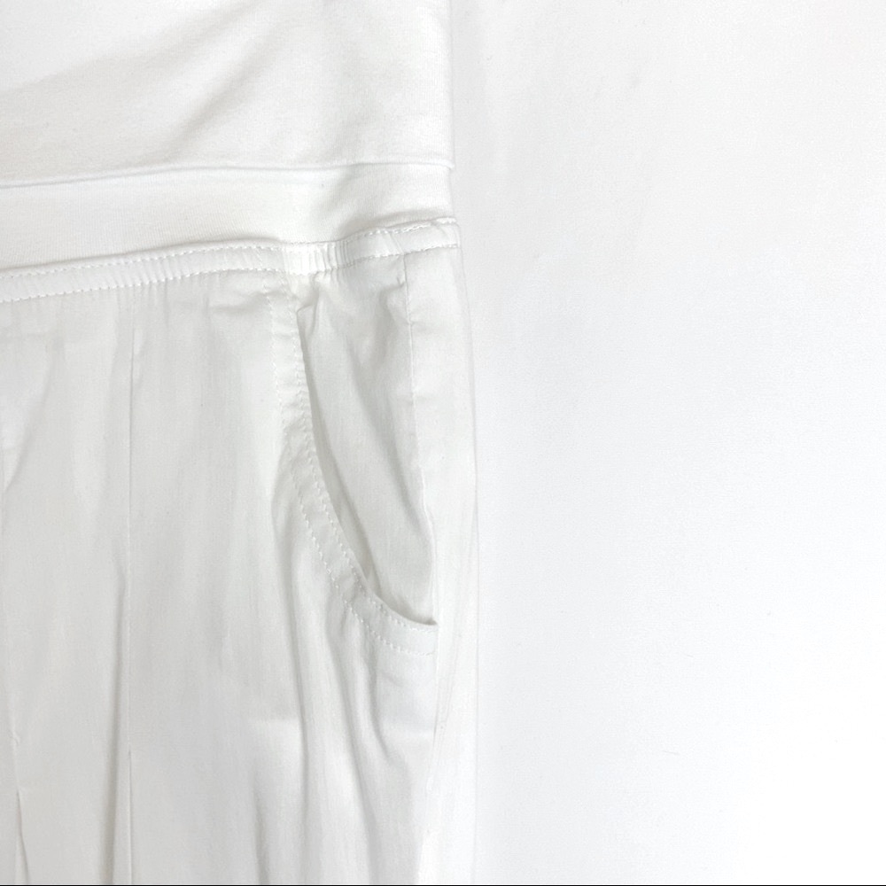 Athleta White Cropped Jogger Pants Size 4 - Picture 2 of 8